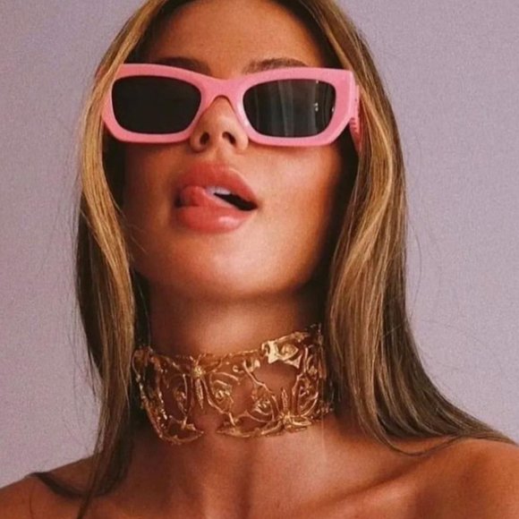 MIU MIU Hot Pink Logo Sunglasses - Picture 16 of 16